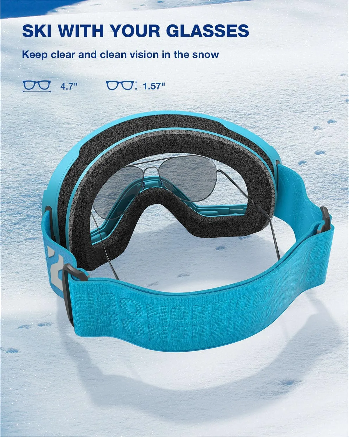 ZIONOR X11 Ski Goggles Magnetic Cylindrical Snowboard Snow Goggles for Men Women